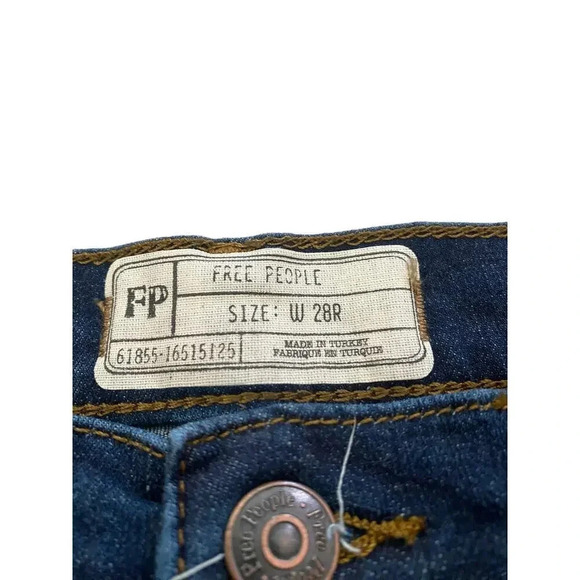 Free People Blue Busted Knee Skinny Fit Jeans Size 28R - Picture 7 of 7